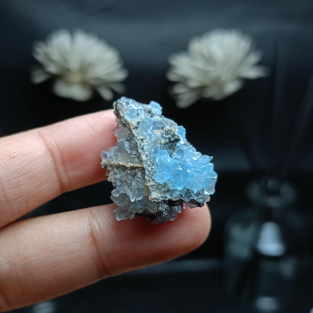 Batu Natural Blue Fluorite Speciment (4) Batu Asli Alam