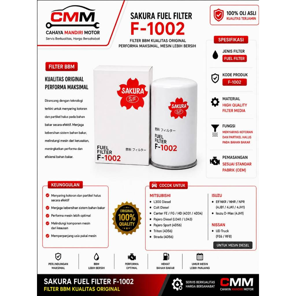 SAKURA FUEL FILTER F-1002
