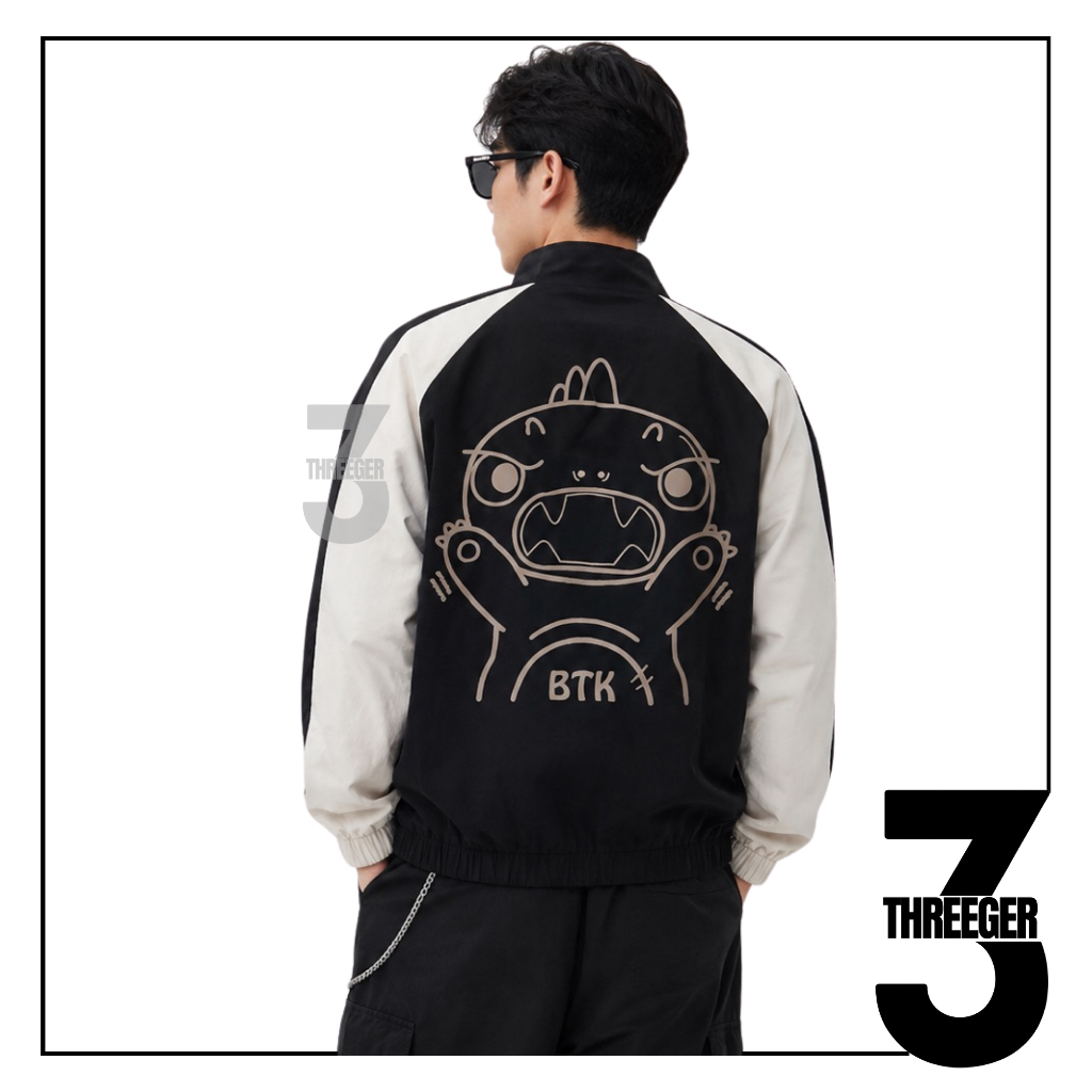 BTK Bestkiller Brown Monster Varsity Jacket Black Authentic / Jacket Bestkiller Original