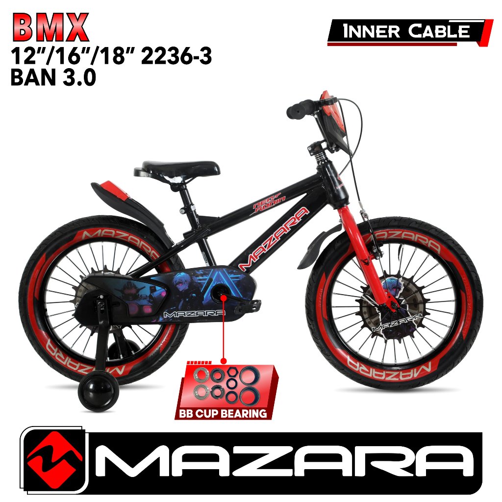 sepeda anak bmx 16 inch mazara 2236-3 ban jumbo 3.0