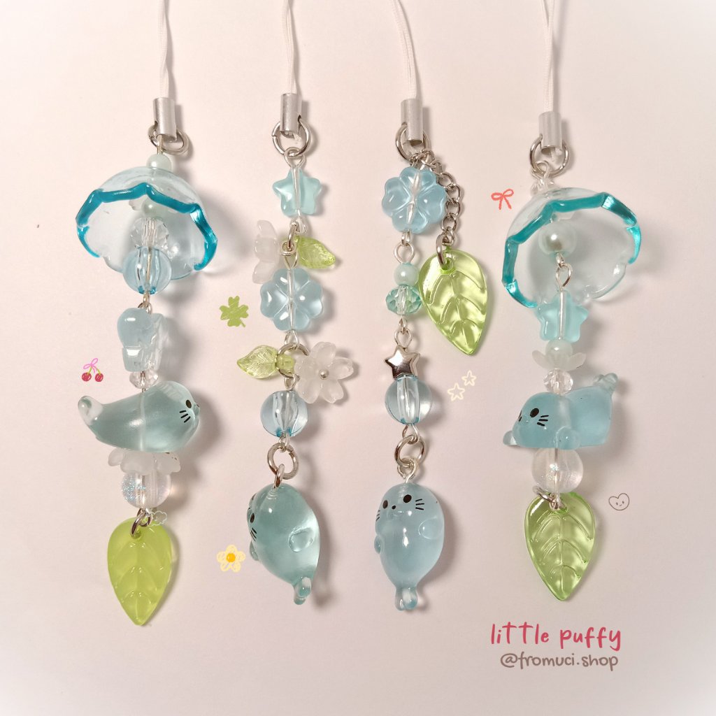 Little Puffy MINI Charm / keychain gantungan hp kunci tas aesthetic / seal sea