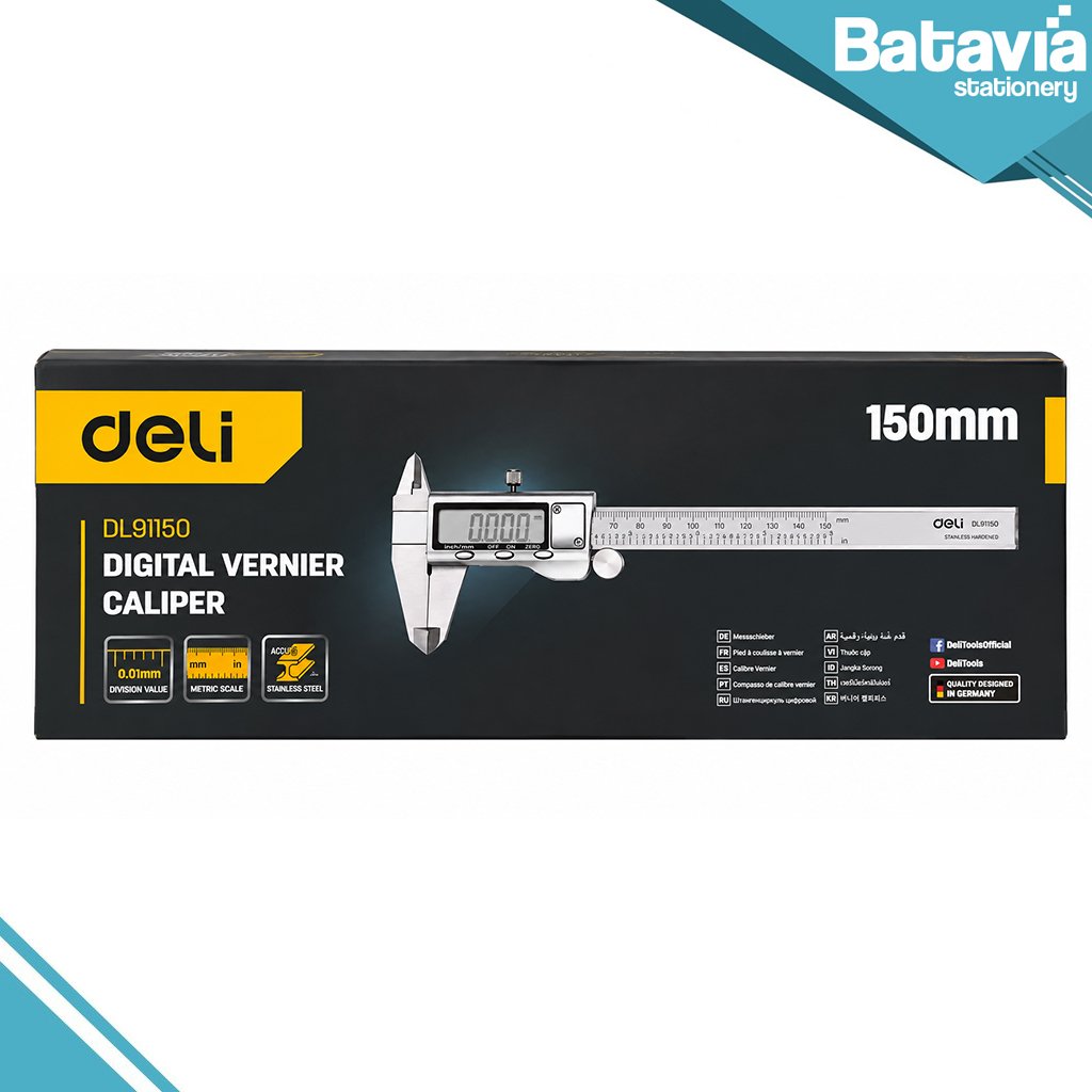 SIGMAT DIGITAL DELI DL91150 - 150 mm | DIGITAL VERNIER CALIPER | JANGKA SORONG DIGITAL