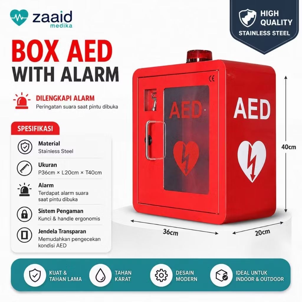 AED Box / Box AED defibrillator/ Kotak AED cabinet