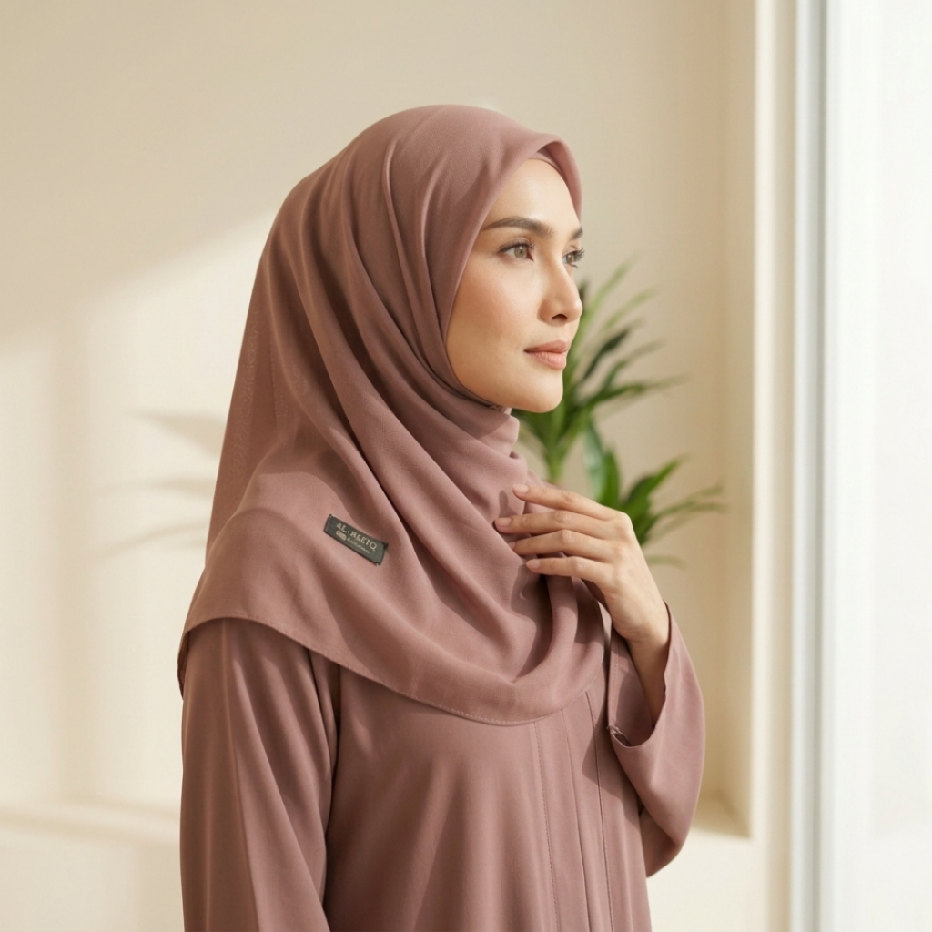 Hijab Bella Square 120x120 Premium Poly Cotton Polos Kekinian - Kerudung Segi Empat Syari Bella Squa