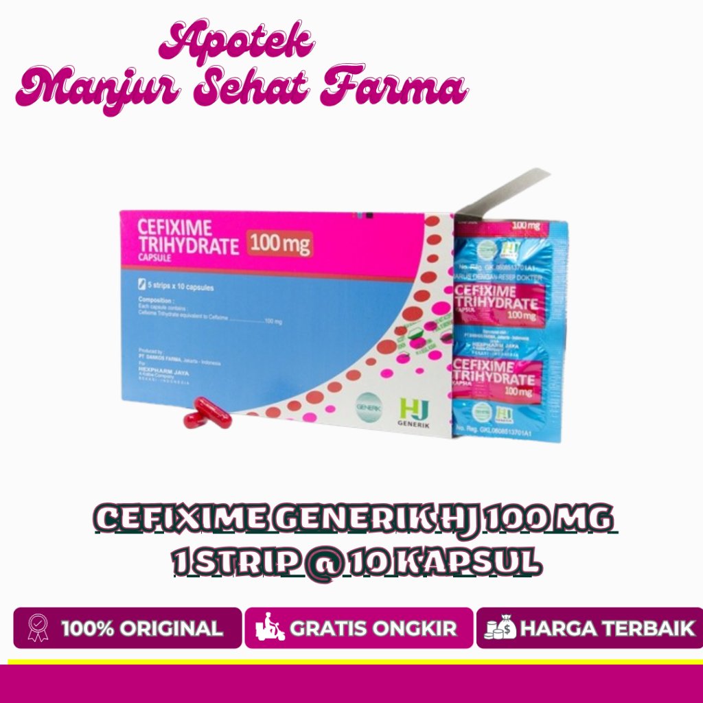CEFIXIME GENERIK HJ 100 MG 1 STRIP @ 10 KAPSUL