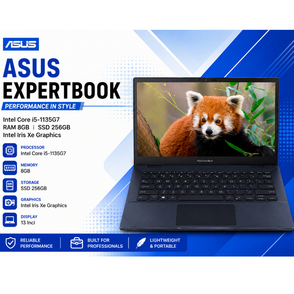 Asus Expertbook Intel Core i5 Gen 11 Ram 8GB Ssd 256GB Touchscreen 14 inci
