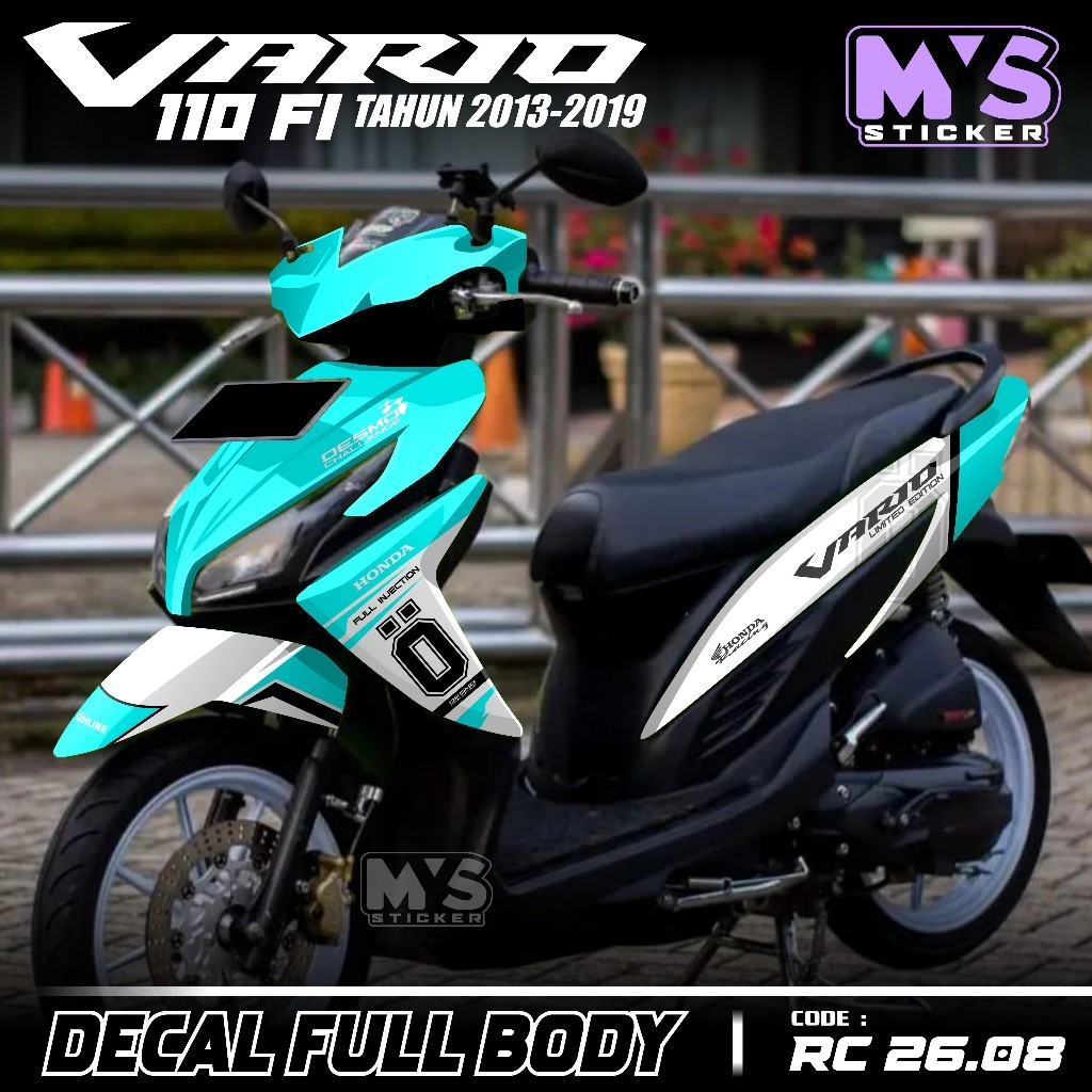 ( COD ) Terbaru Sticker Decal Full Body Honda Vario 110 Fi Tahun 2013 2014 2015 2016 2017 2018 2019 
