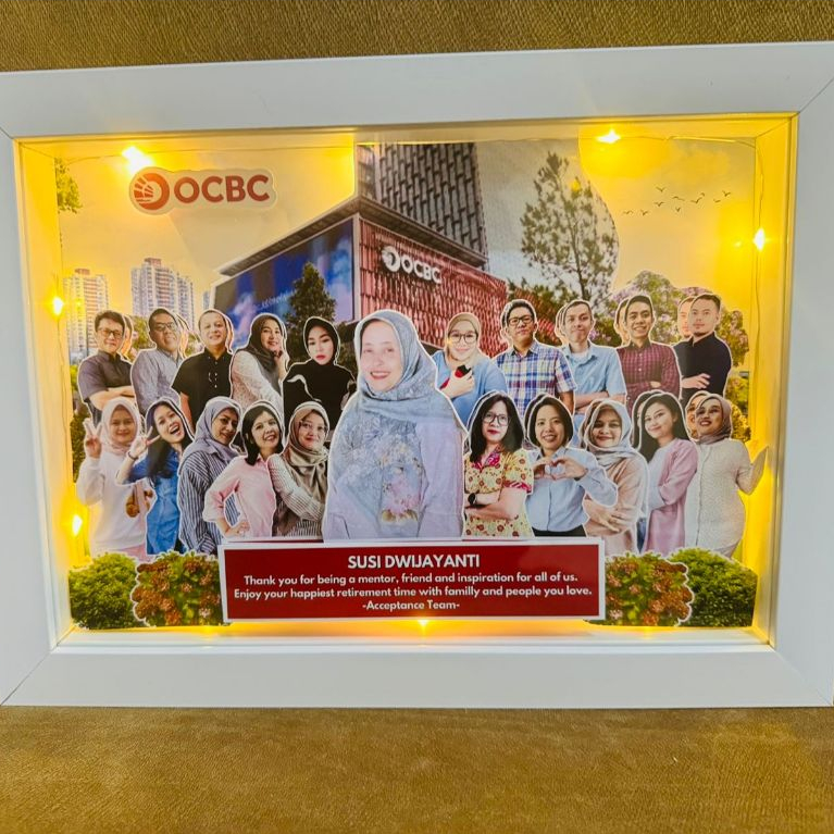 Bingkai 3D custom frame farewell resign kantor perpisahan