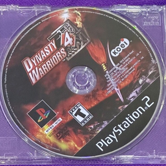 kaset game ps2 ori us dynasty warrior 4