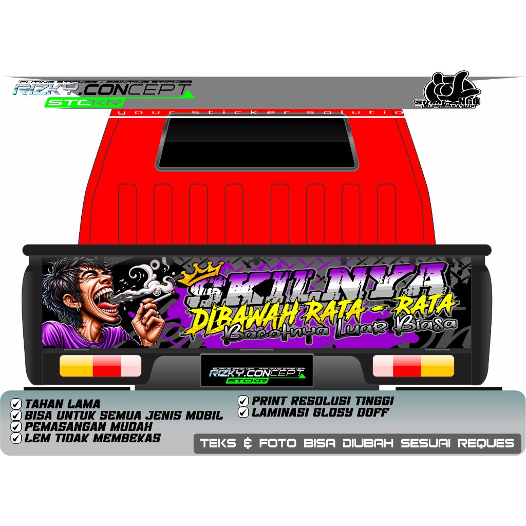 STIKER DECAL ( PRINTING ) PINTU BELAKANG L300 VARIASI KEREN MOBIL L300 L 151
