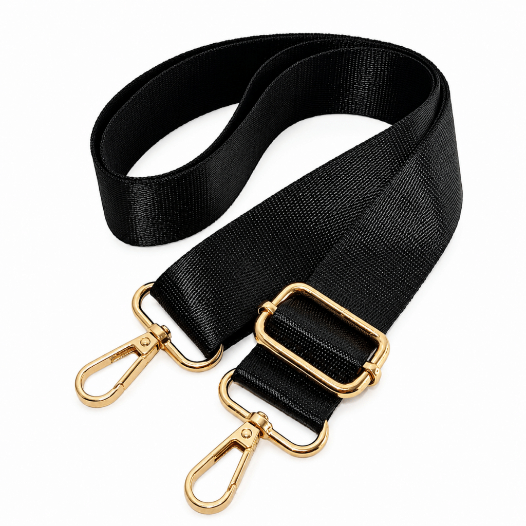 Strap Tali Tas Selempang Poliester Halus Elegan Pengait Gold