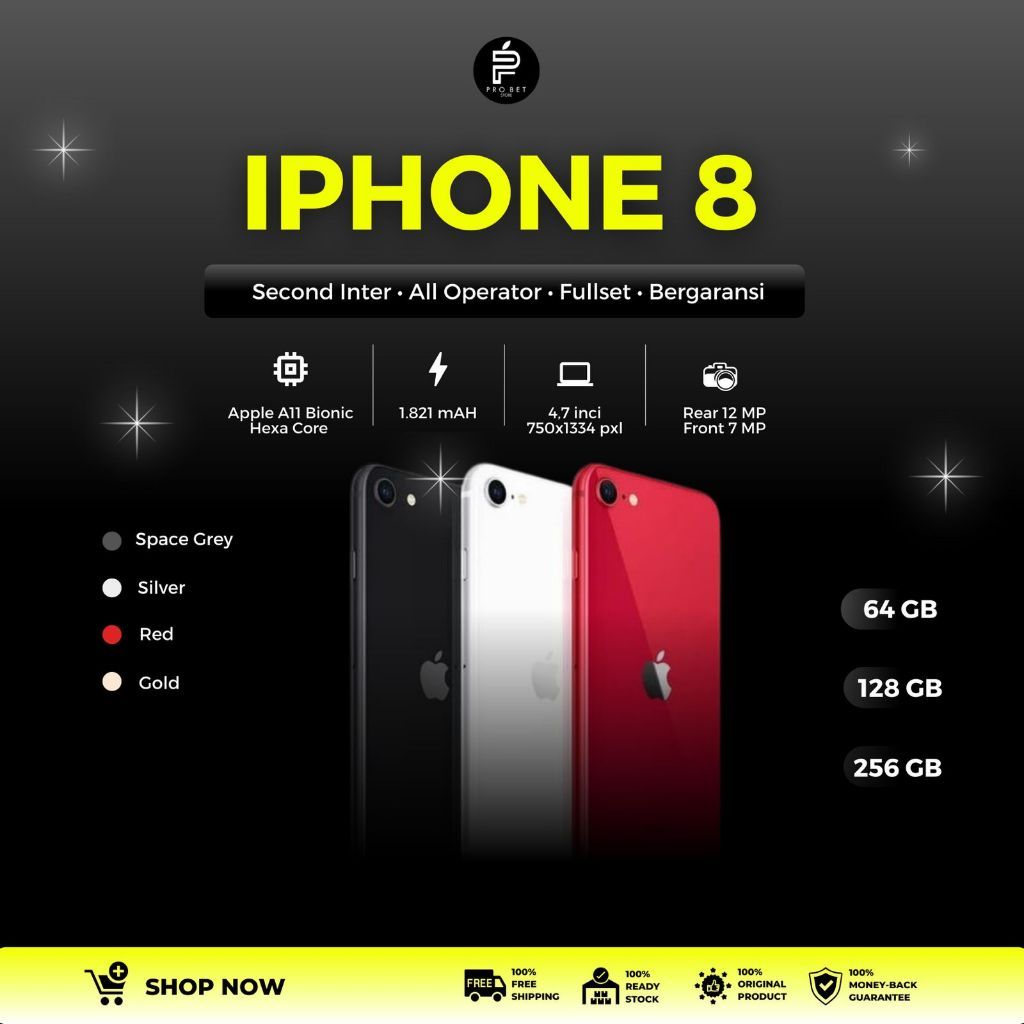IPHONE SECOND 8 64GB FULLSET LIKE NEW