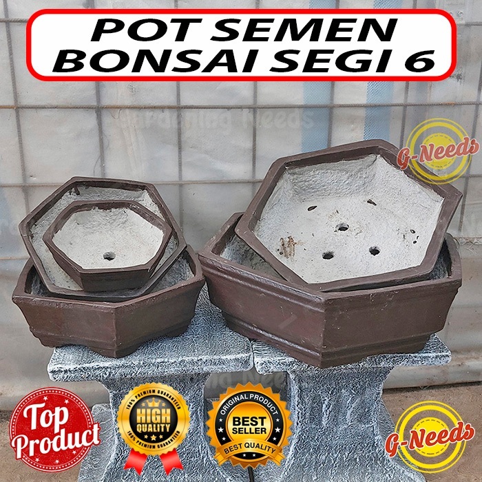 Pot Bonsai Segi 6 / Pot Semen Bonsai Segi 6 (GRAB/GOJEK/CAR ONLY)