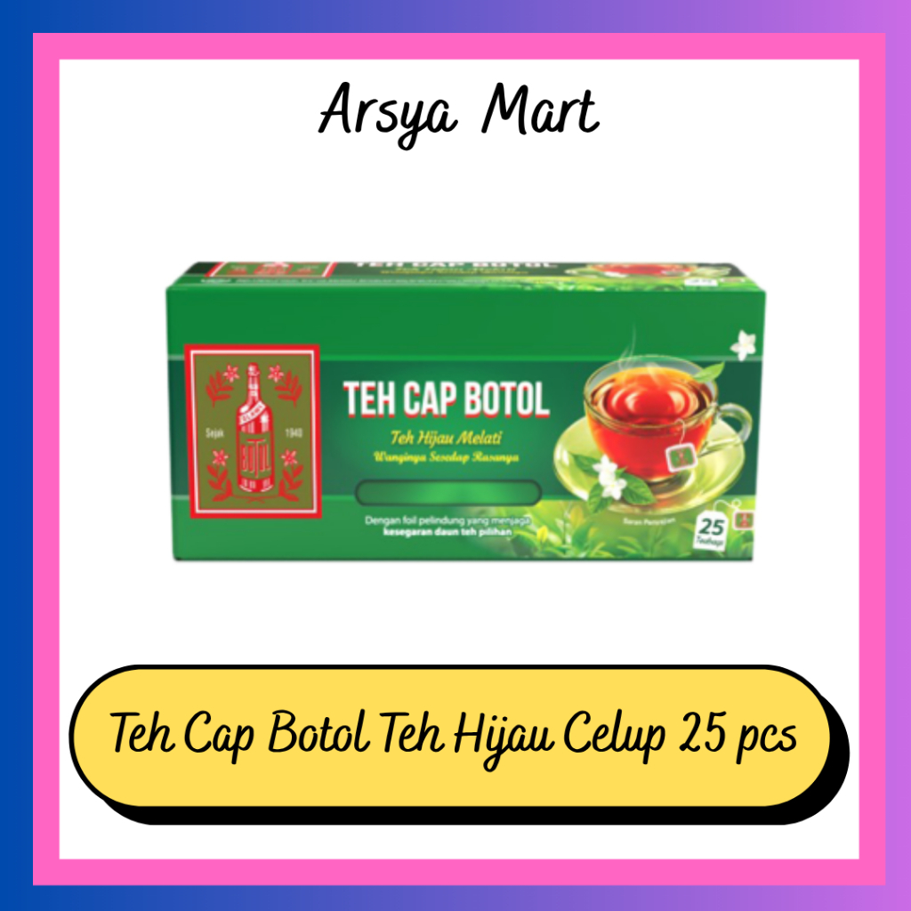 Teh Cap Botol Teh Hijau Celup 25 Kantung Celup