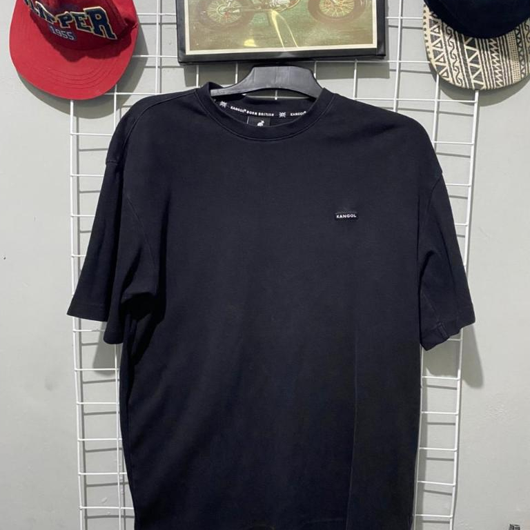 Kaos kangol warna hitam pekat good condition like new bekas second preloved