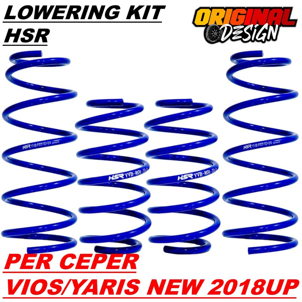PER CEPER MOBIL YARIS 2018 UP | LOWERING KIT HSR BLUE TOYOTA YARIS