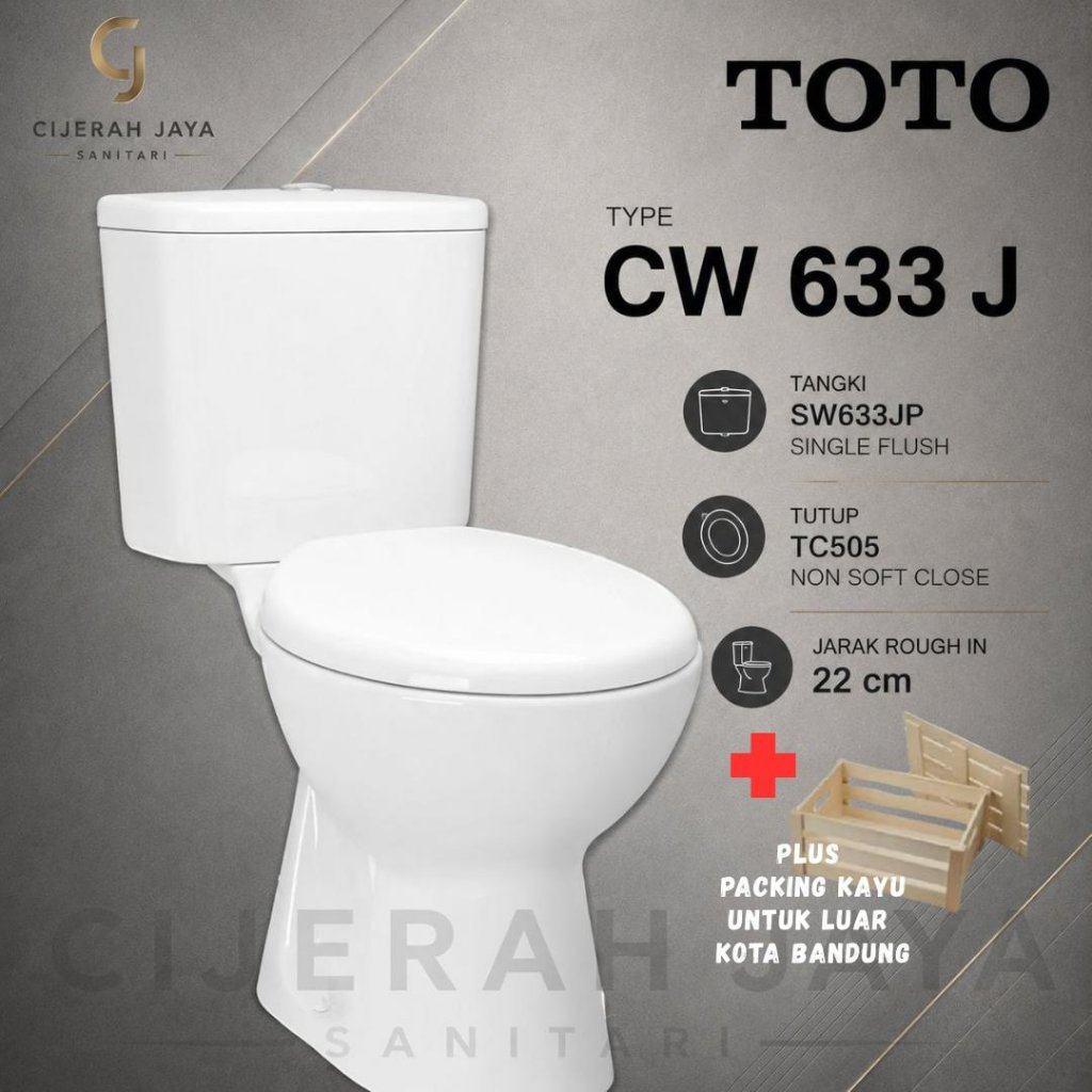 KLOSET DUDUK TOTO CW633J PUTIH / MONOBLOK TOTO CW 633J CW 633 J