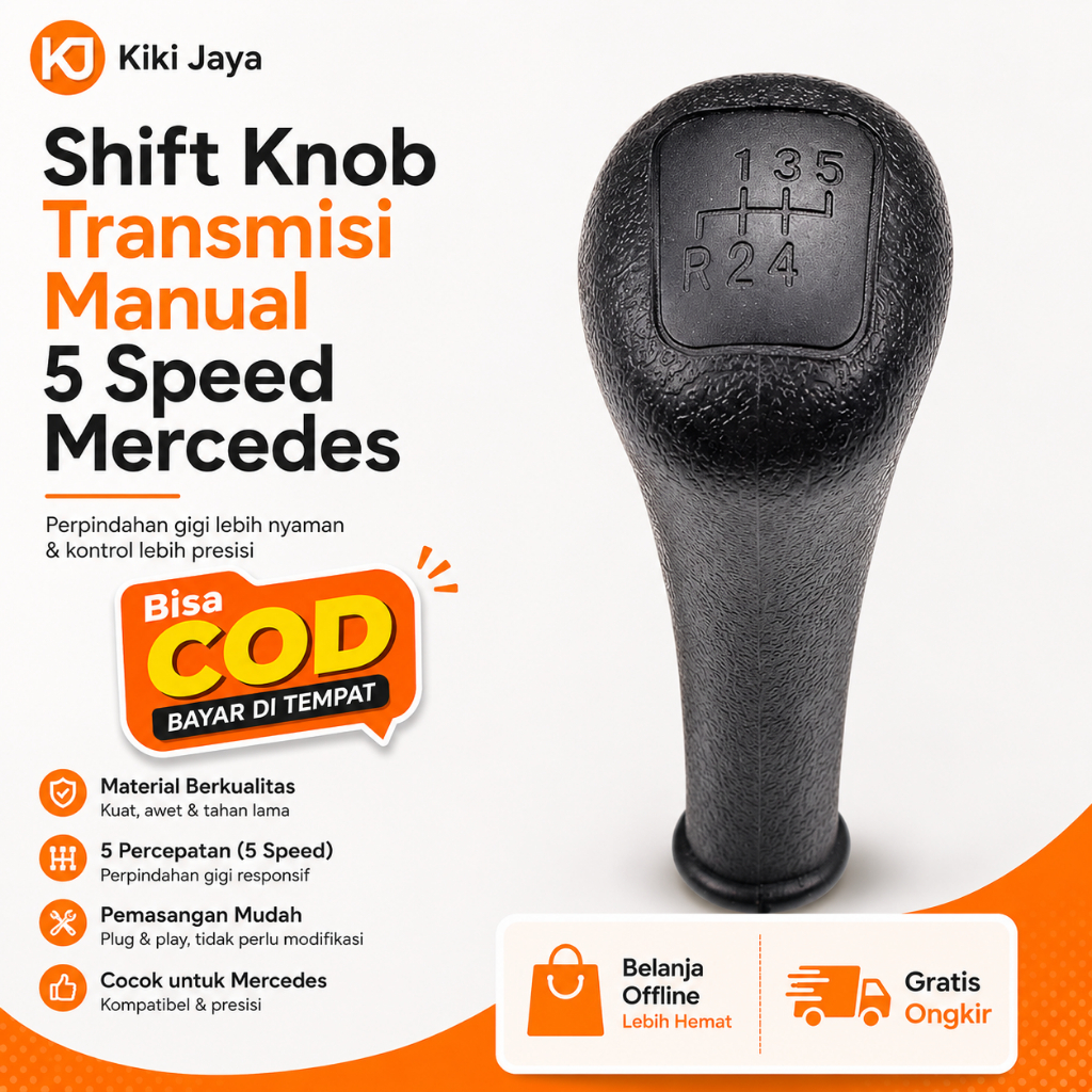 [KIKI] Shift Knob Transmisi Manual 5 Speed - Untuk Mobil Mercedes Benz W124 Boxer Masterpiece 200 23