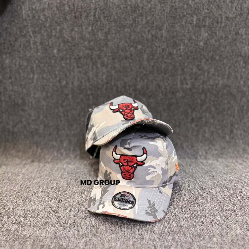 Topi Baseball Cap Bulls Camo White Hat Pria Dan Wanita Dewasa COD