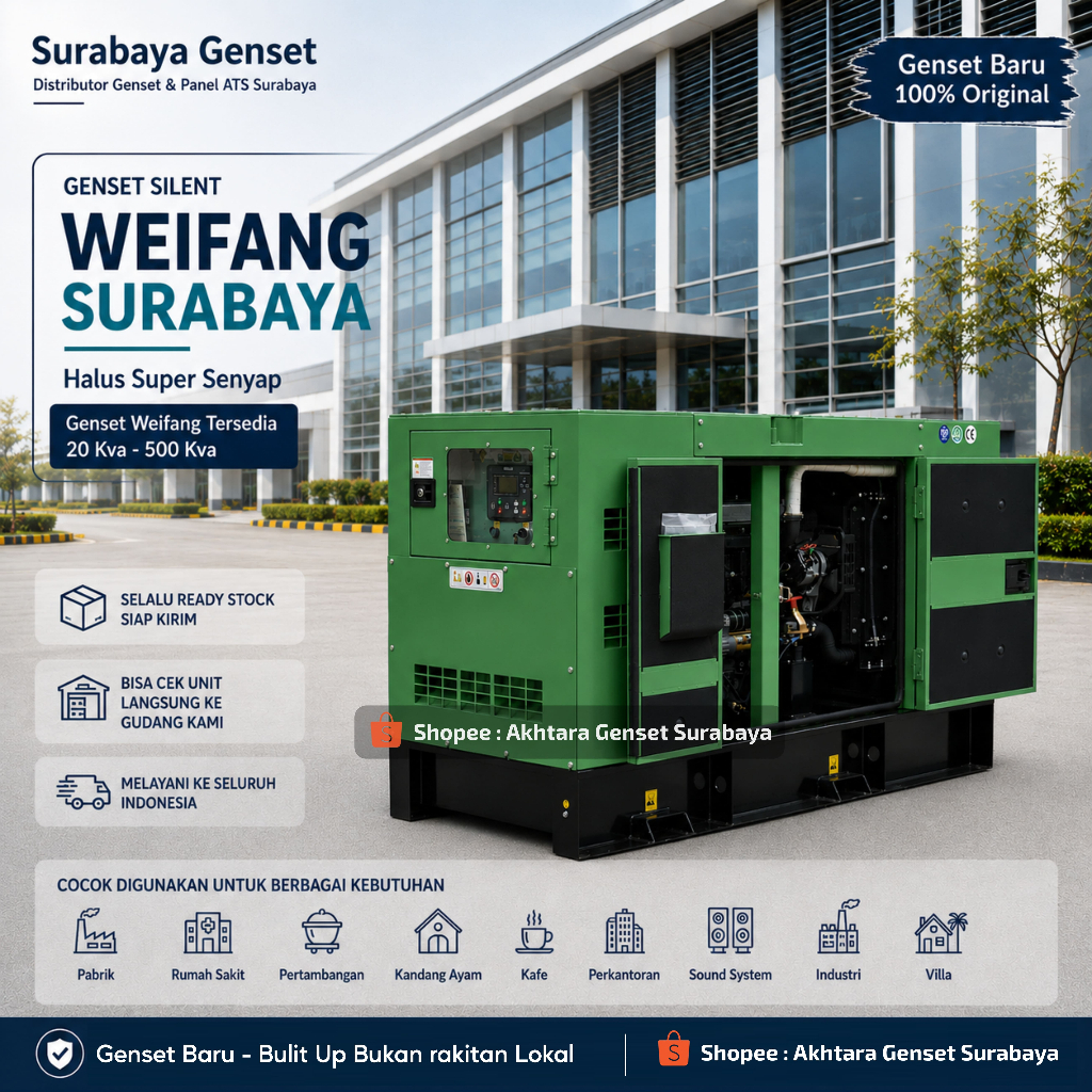 Generator Jenset - Generator Genset Weifang / Emerald / Kofo   100 Kva
