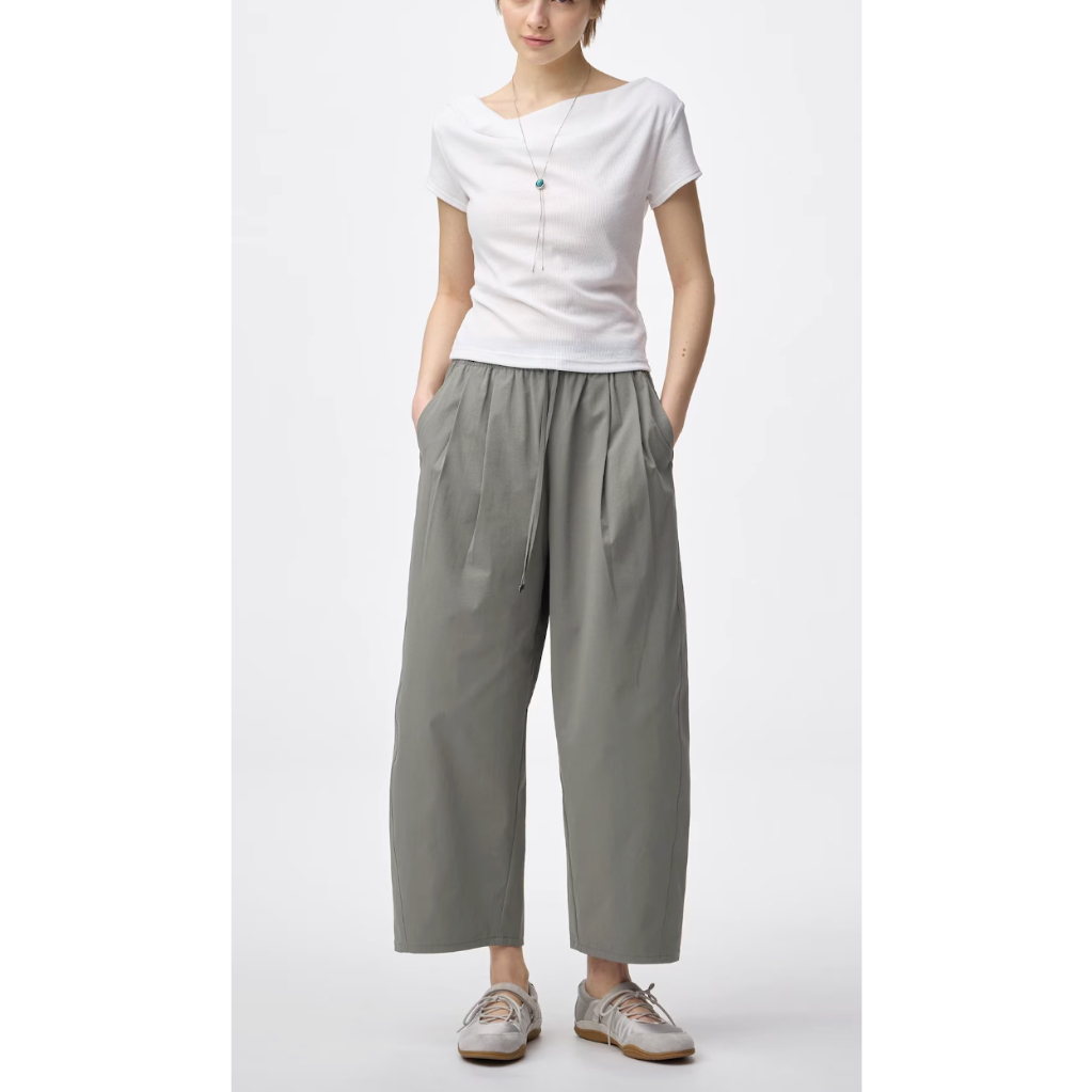 Barrel Ankle Pants GU/Celana Barrel Wanita Gu