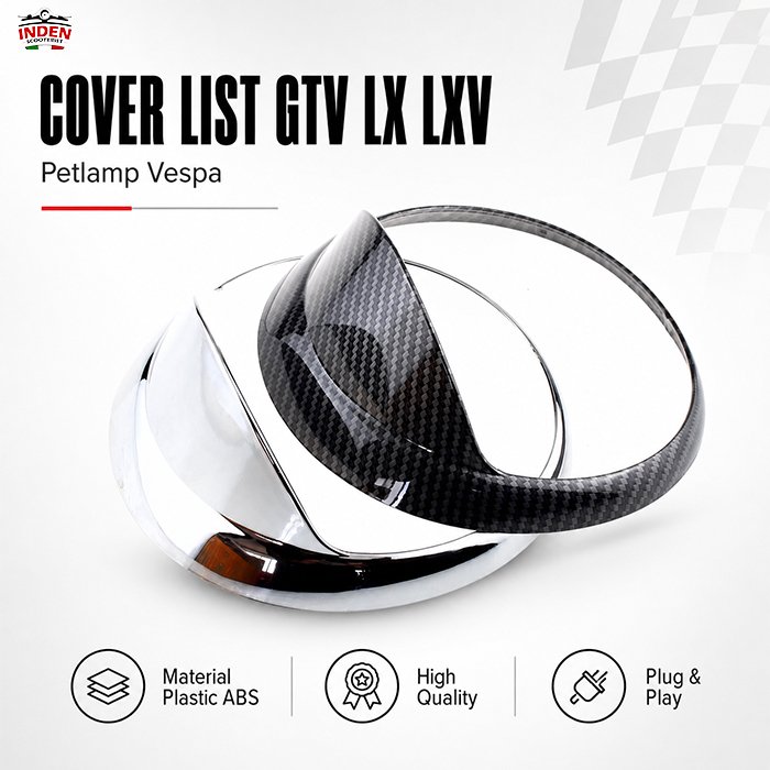 Cover List Headlamp Lampu Depan vespa GTV LX LXV