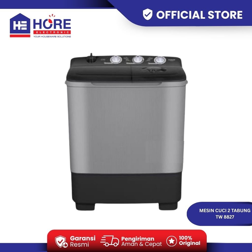 Sanken Mesin Cuci 2 Tabung Sanken Tw-8827Egy 8Kg/7Kg