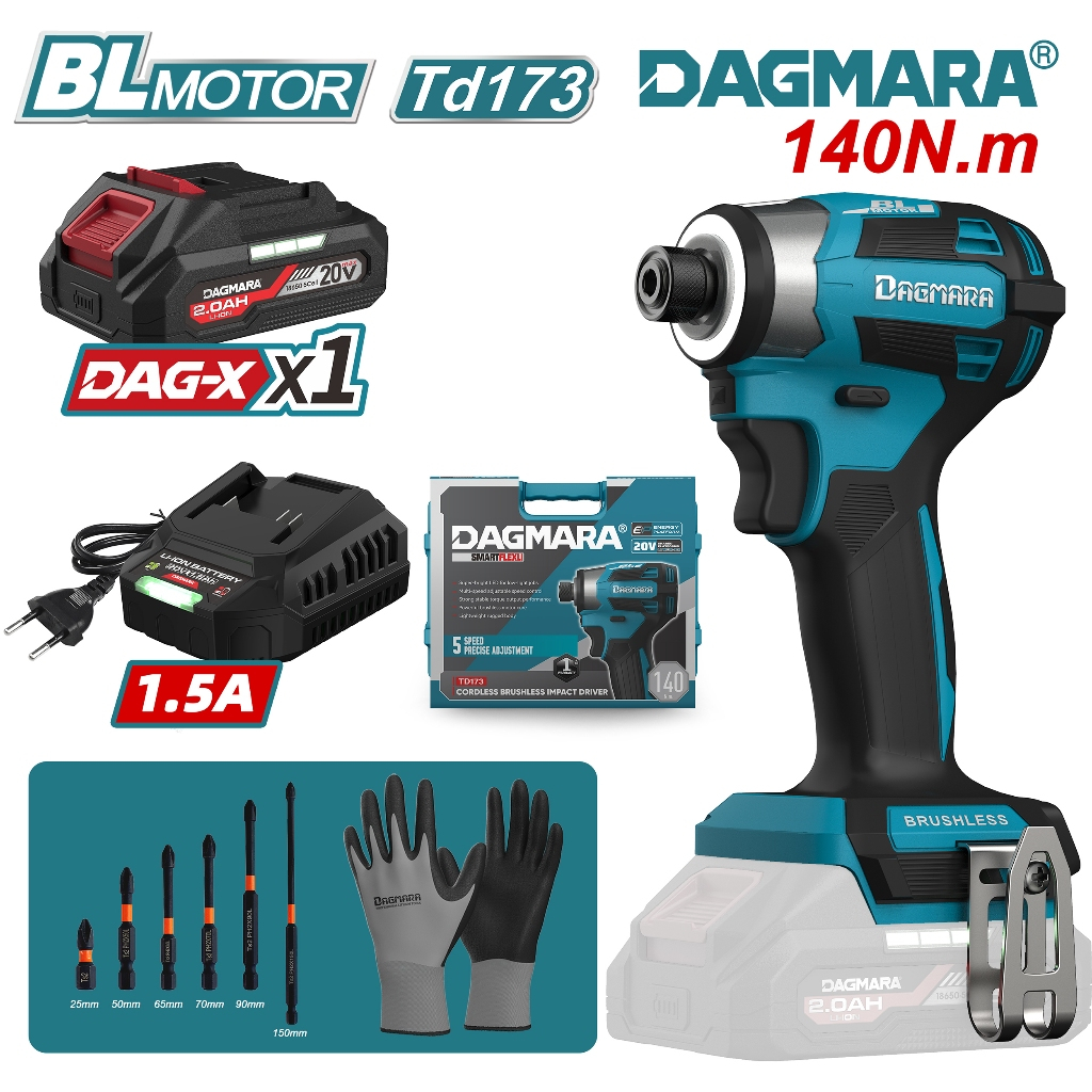 Dagmara DTD173 Impact Driver LXT Lithium-Ion Brushless Cordless Quick-Shift Mode 4-Speed Impact Driv