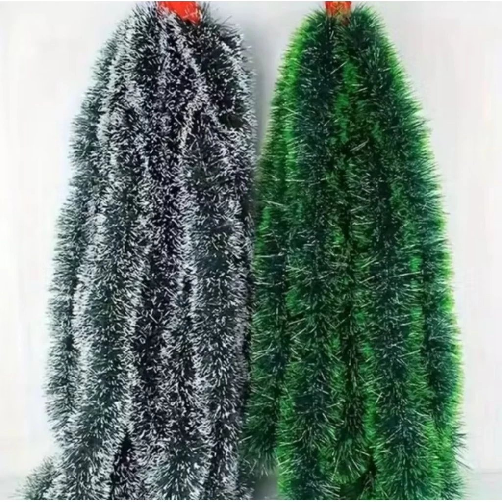 Slinger Natal Type A Tebal Slinger Hijau Salju / Hijau Daun Tebel / Slinger Pohon Natal / Dekorasi N