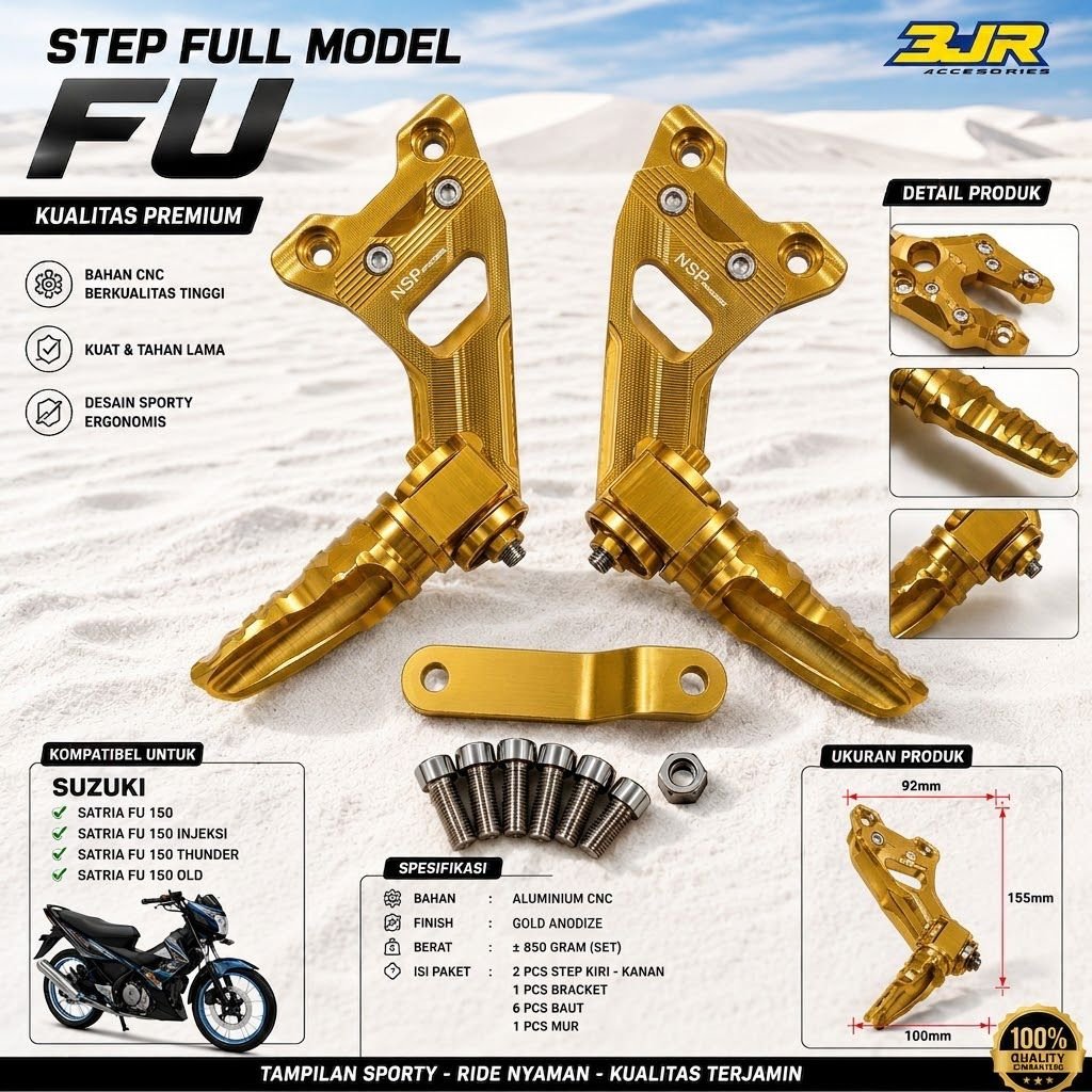 step gantung fu cnc step injakan belakang fu bisa modifikasi ke motor2 lain