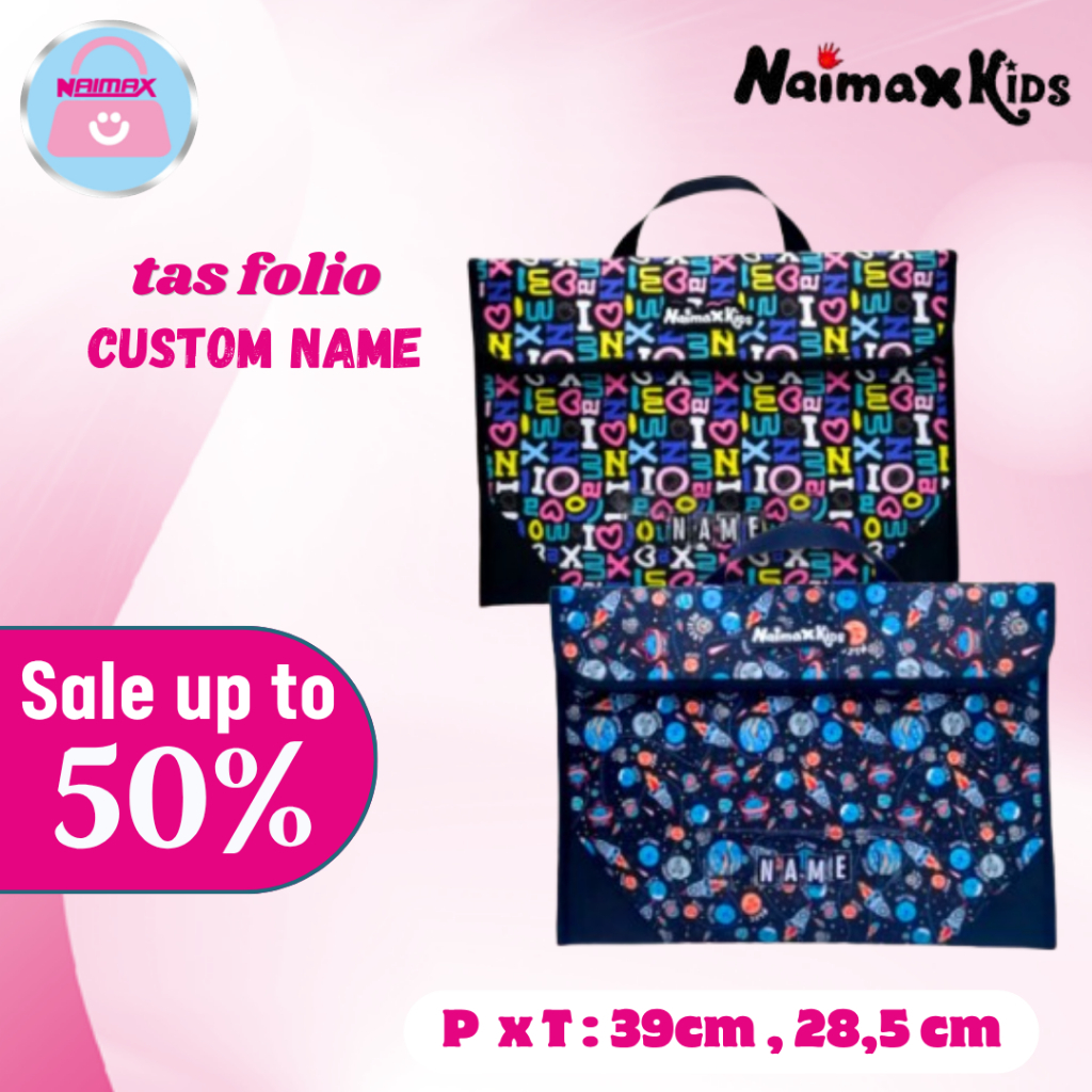 Naimax Kids | Tas Map Anak Multifungsi Folder Bag Anak Sekolah Karakter