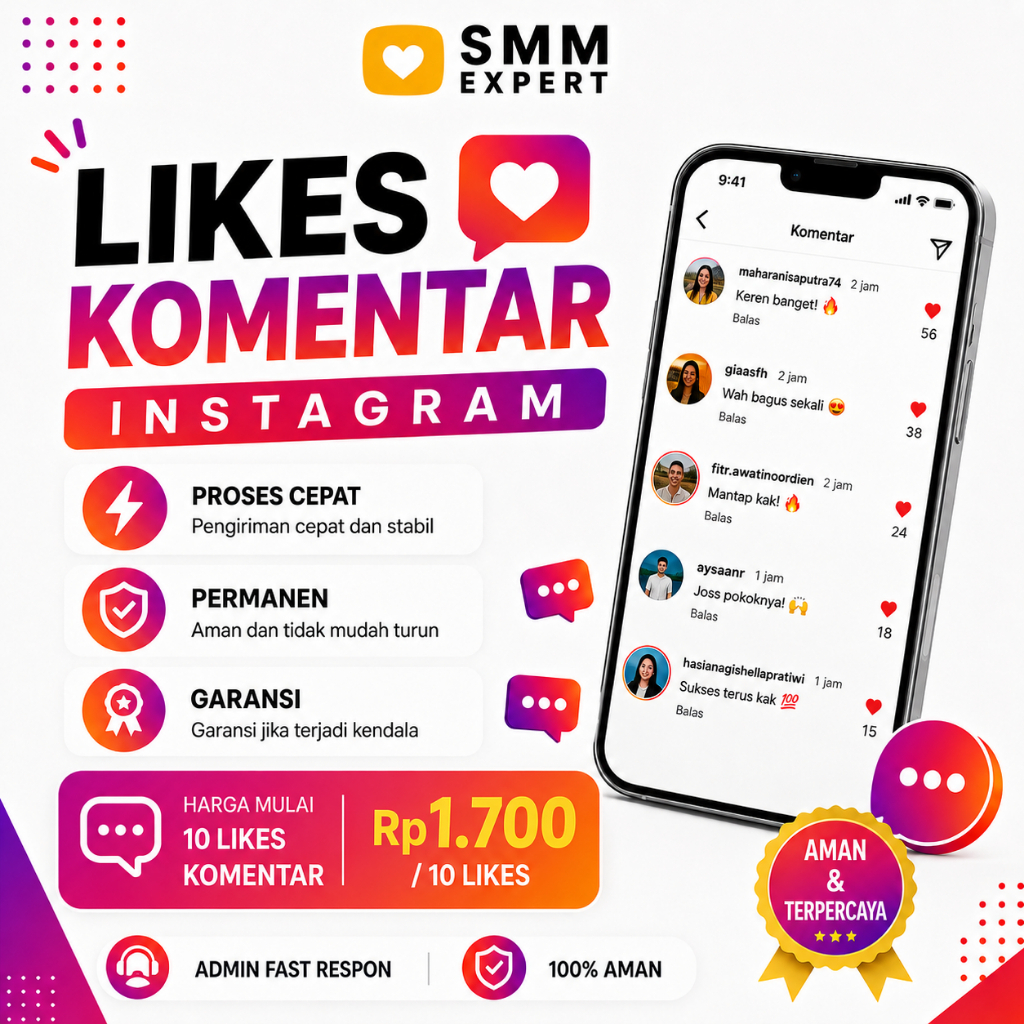 Likes Komentar Instagram Permanen Bergaransi | Like Comment IG | Love Instagram Proses Cepat