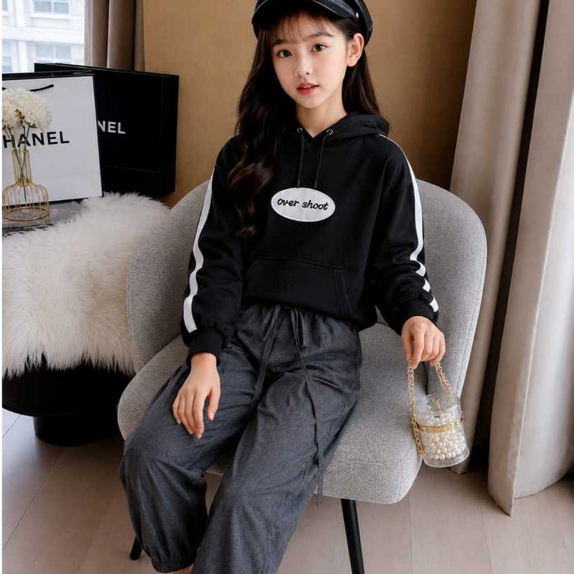 Hoodie Oversized Unisex Fragment Hitam - Nyaman, Tahan Lama