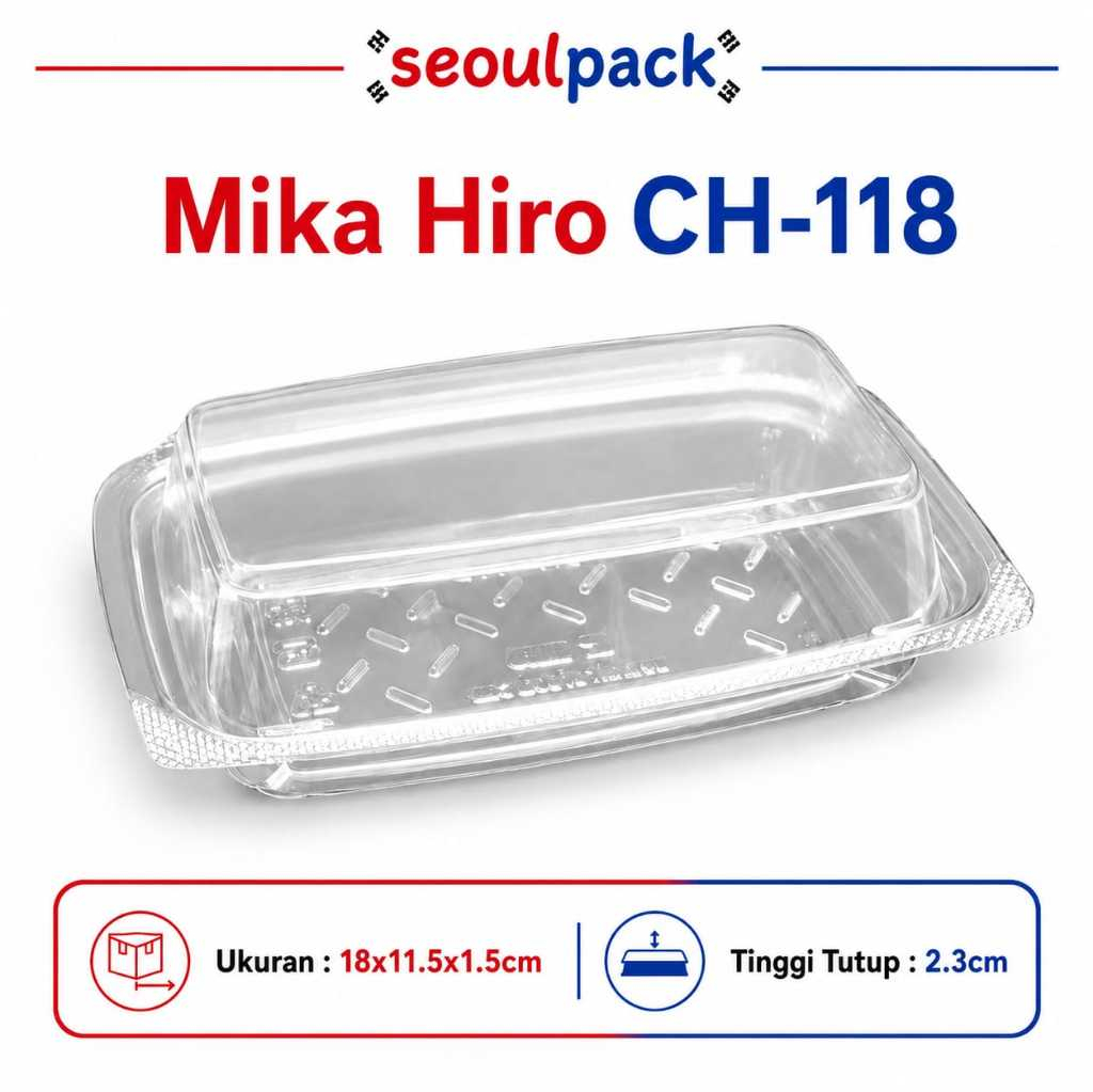 Mika Kue / Mika Sushi / Mika Plastik / CH-115 /50 pcs / Mika Kue Box Jajanan Pasar