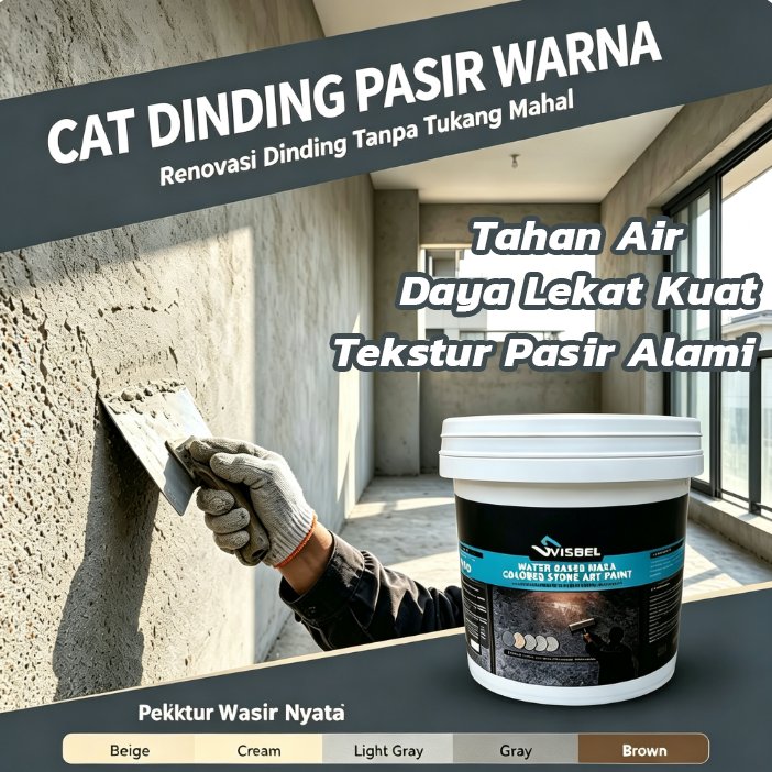 Cat Dinding Sand Cat Tembok Tekstur Pasir  INTERIOR & EKSTERIOR Tipe Cat Texture