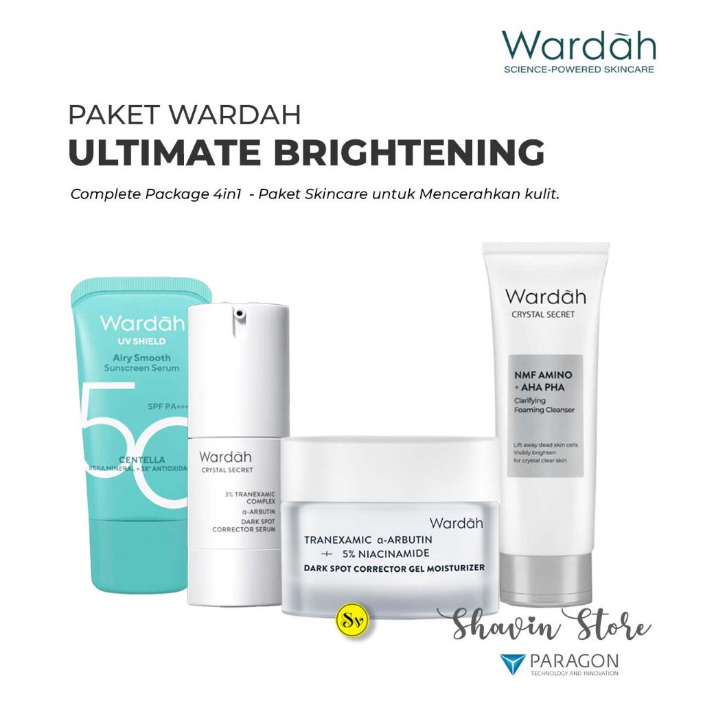 Paket Wardah Ultimate Brightening Lengkap Skincare Series Mencerahkan Memutihkan Wajah Kusam