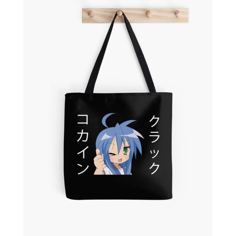 Konata Izumi Lucky Star Tote Bag Hitam