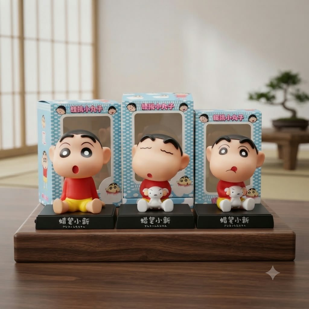 miniatur/pajangan dasboard mobil Bobblehead sinchan