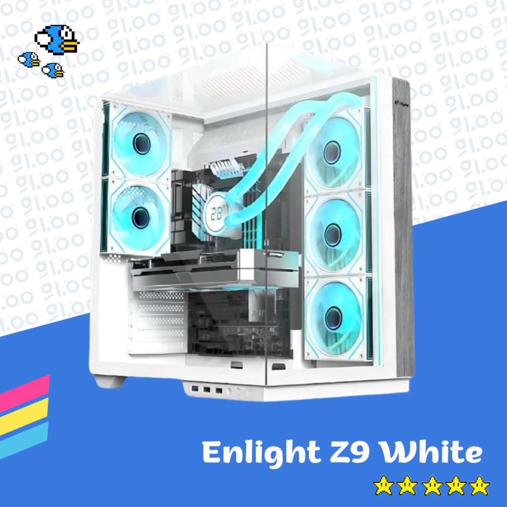 ENLIGHT Z9 WHITE- Casing PC ATX | Gaming PC Case | WHITE