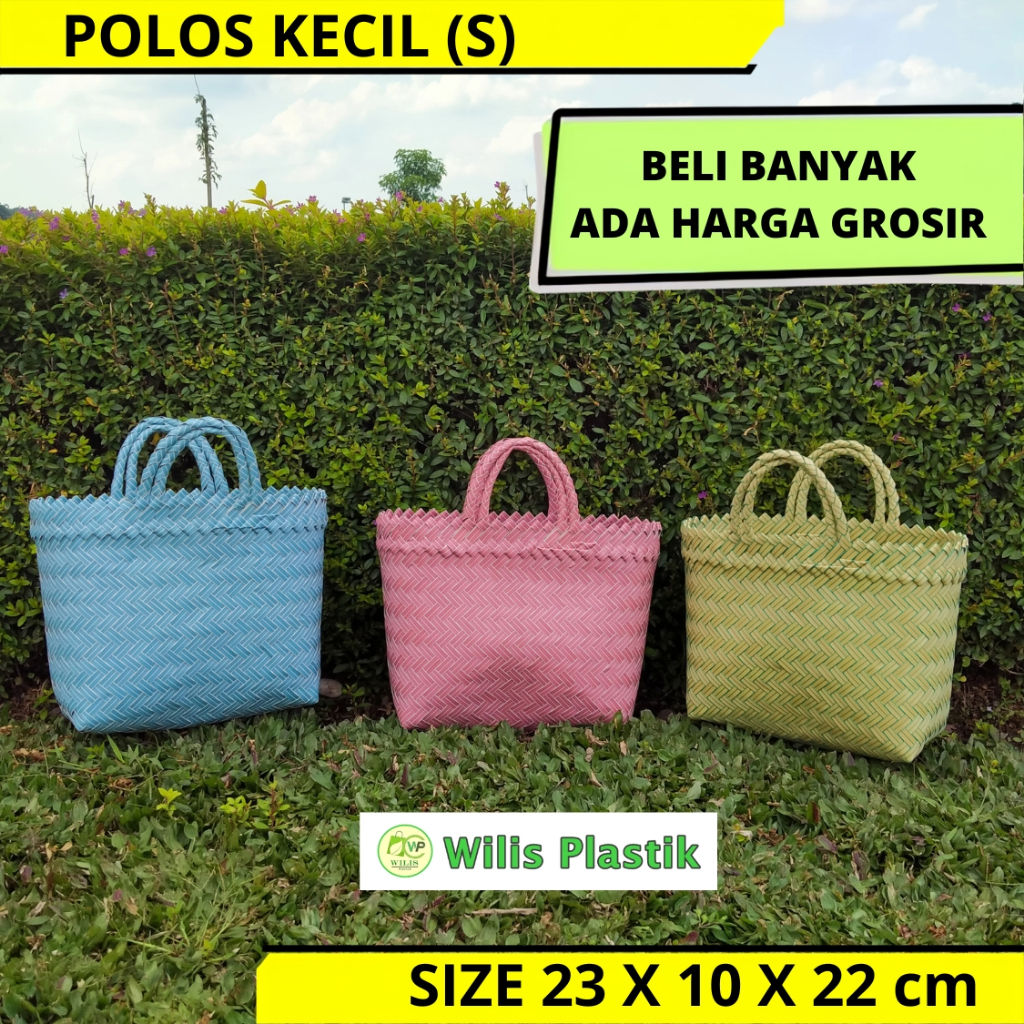 Wilis Plastik Tas Anyaman Plastik Polos Kecil (S) Souvenir Ulang Tahun Bingkisan Hampers Hadiah