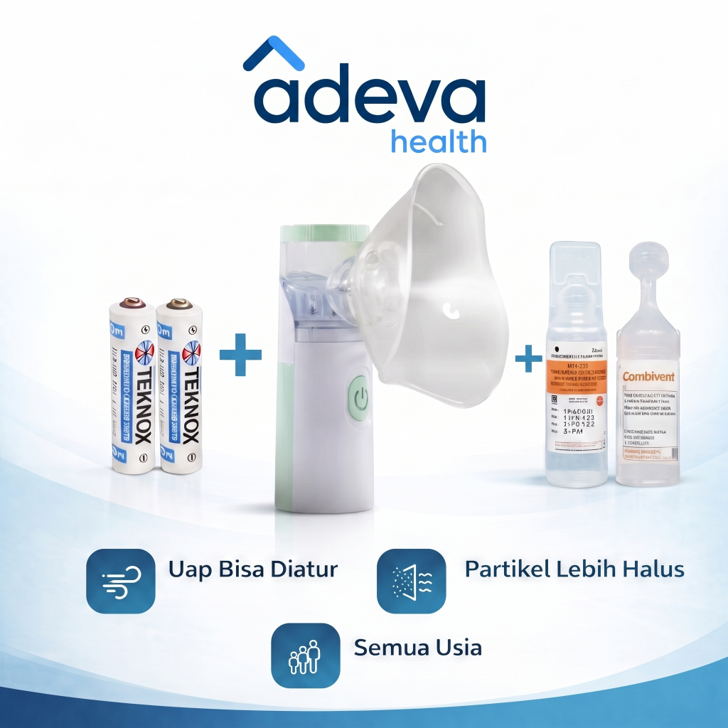 AdevaHealth Nebulizer Alat Uap Bantu Pernafasan Asma Inhalasi / Nebulizer Anak dan Dewasa /Alat Uap 