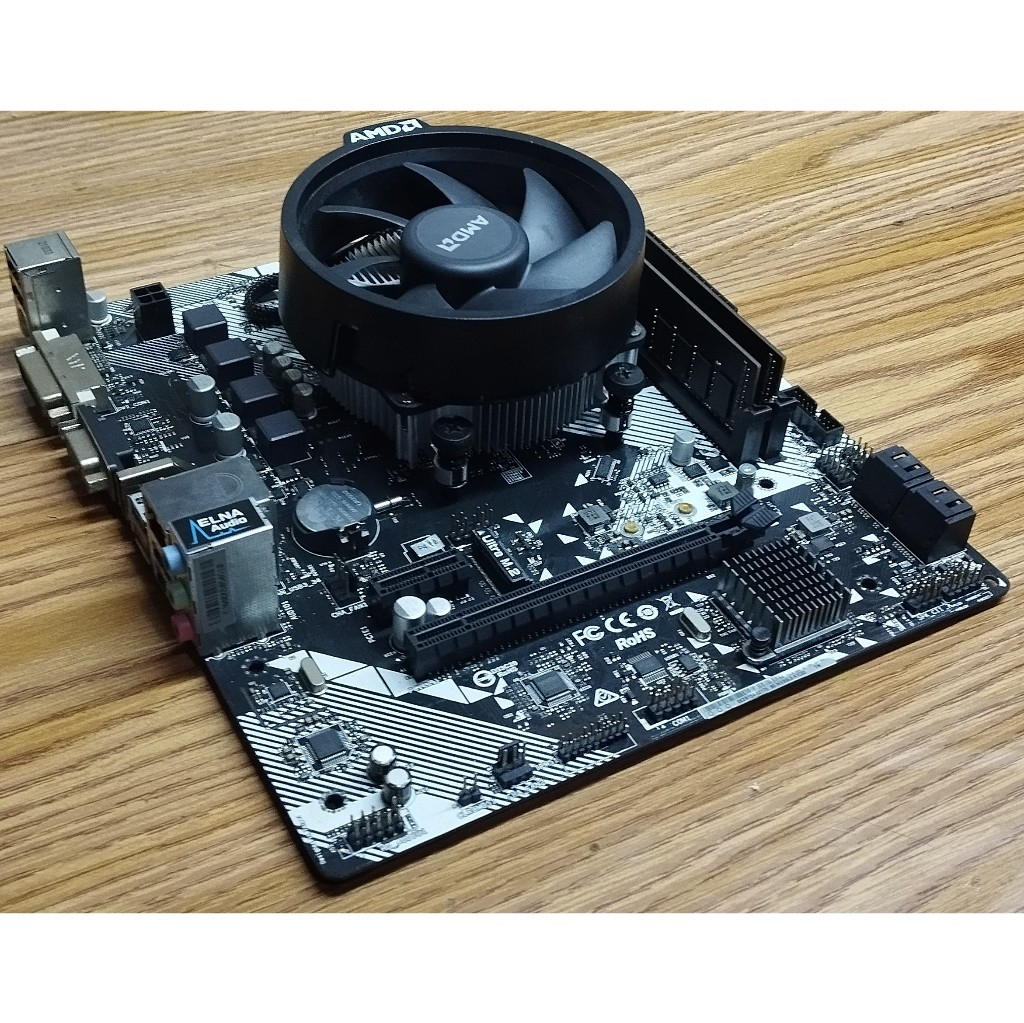 Ryzen 5 3400g+Asrock B450m HDV+HSF+Ram 16gb ddr4