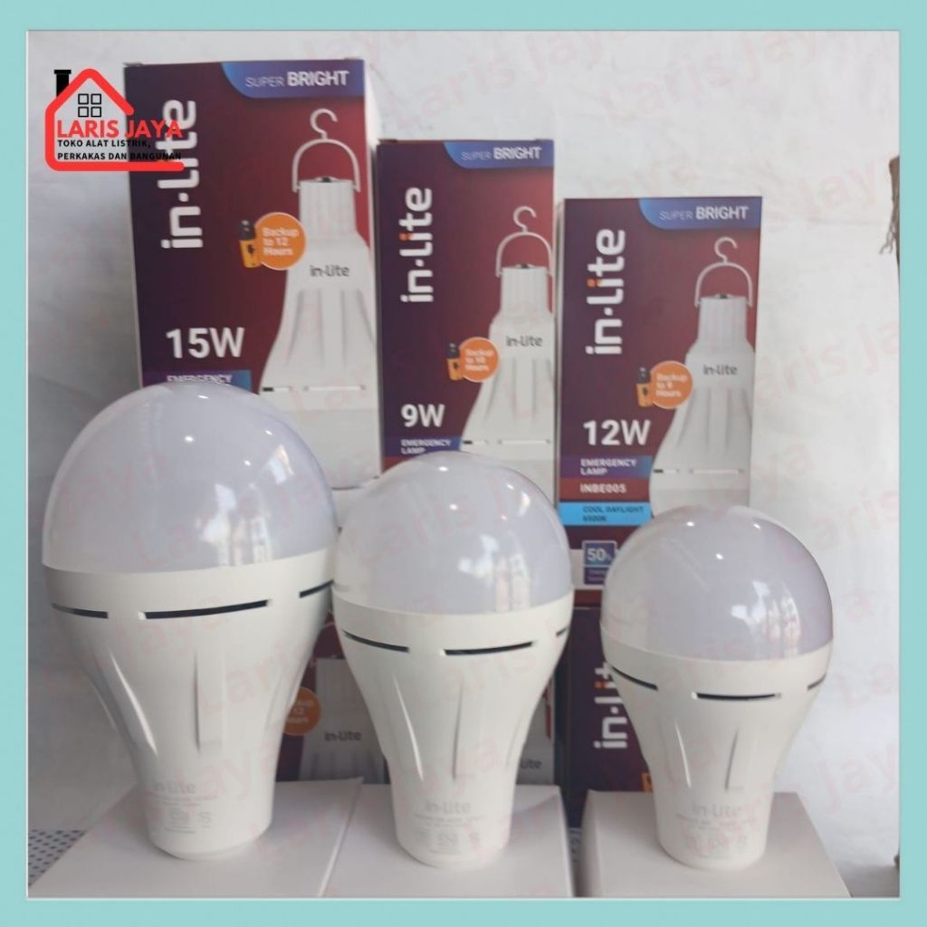 INBE005 BOHLAM EMERGENCY INLITE 9W 12W 15W LAMPU EMERGENCY LED INLITE 9 WATT 12 WATT 15 WAT INBE005