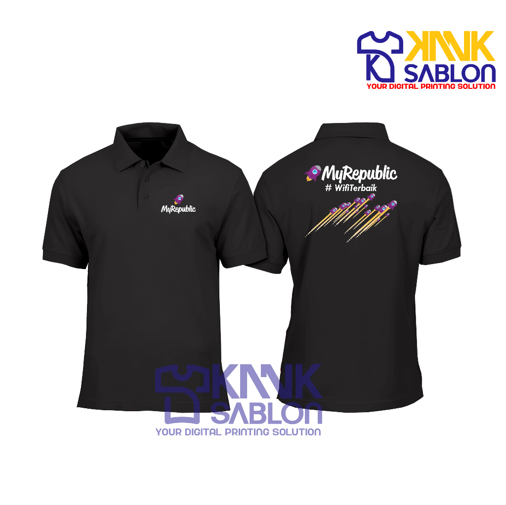 BAJU KAOS KERAH MODEL Tshirts Kerah MY REPUBLIC INTERNET WIFI RUMAH TERBAIK - Polo Berkerah MY REPUB