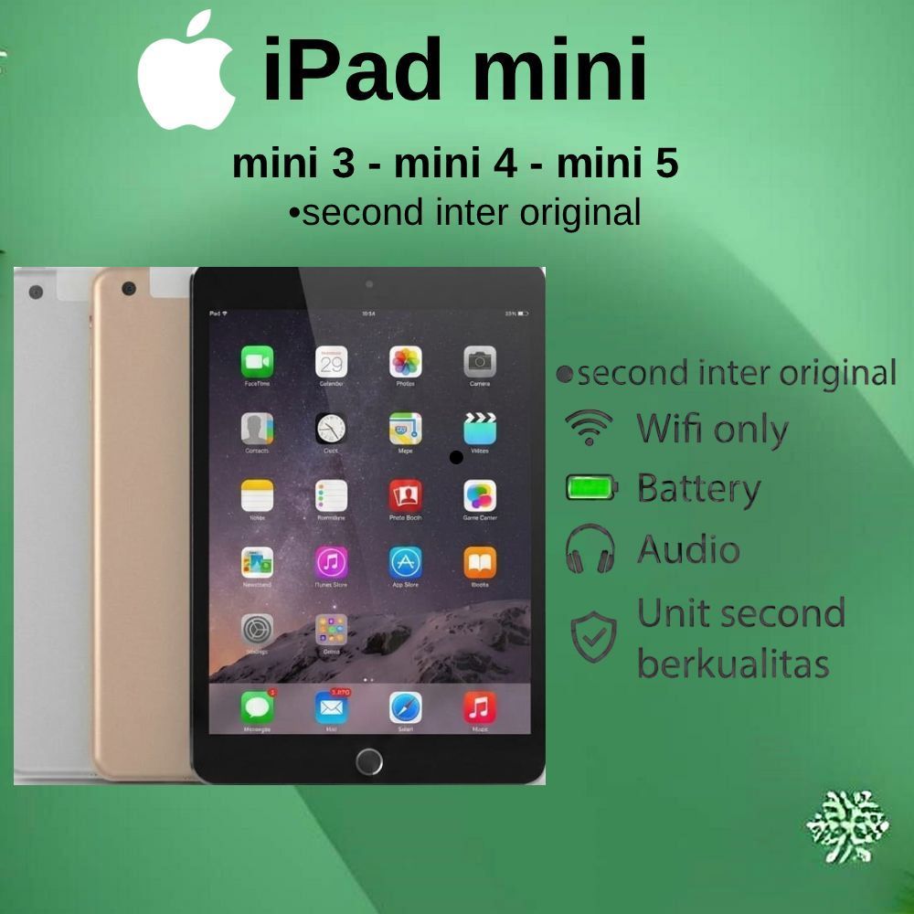 Apple ipad mini 3 mini 4 mini 5 wifi only batrai second original batrai 100% ori