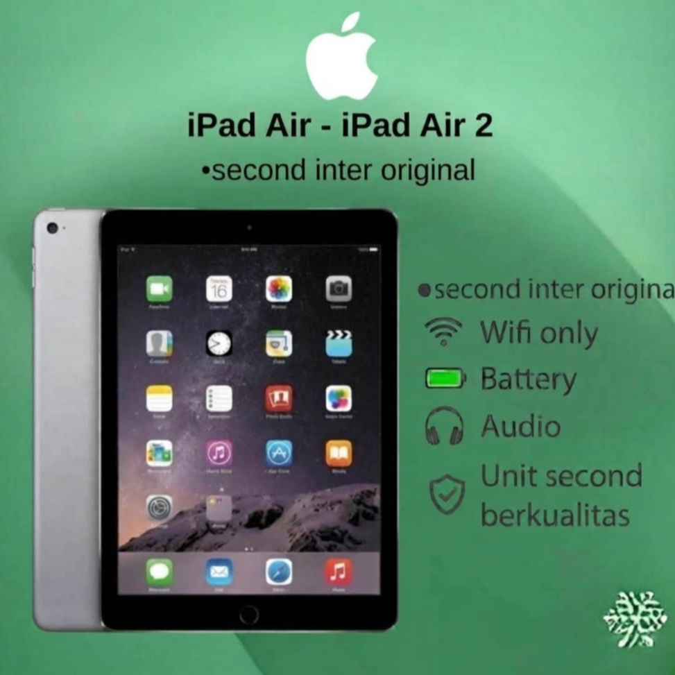 Apple ipad air - ipad air 2 ipad air 3 second original wifi only batrai 100% ori