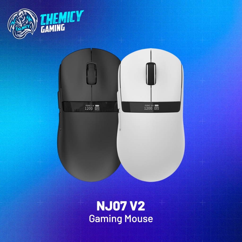 Ajazz NJ07 V2 | NJ-07 V2 | NJ07V2 Ultra-lightweight Tri-mode Wireless Gaming Mouse with Smart Screen
