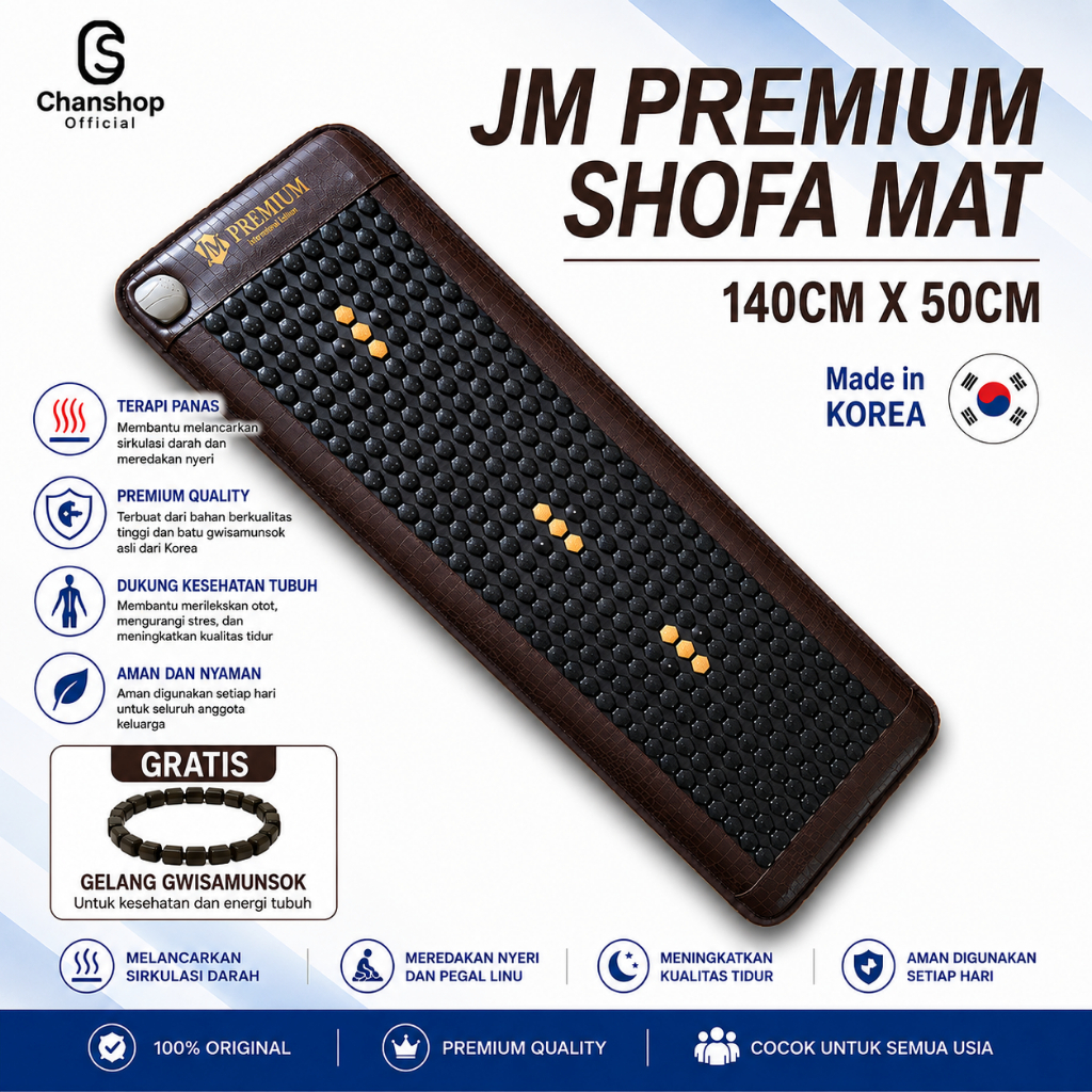 JM PREMIUM Shofa Matras l Alat Terapi Kesehatan Matras Batu Gwisamunsok | Matras Refleksi JM THERAPY