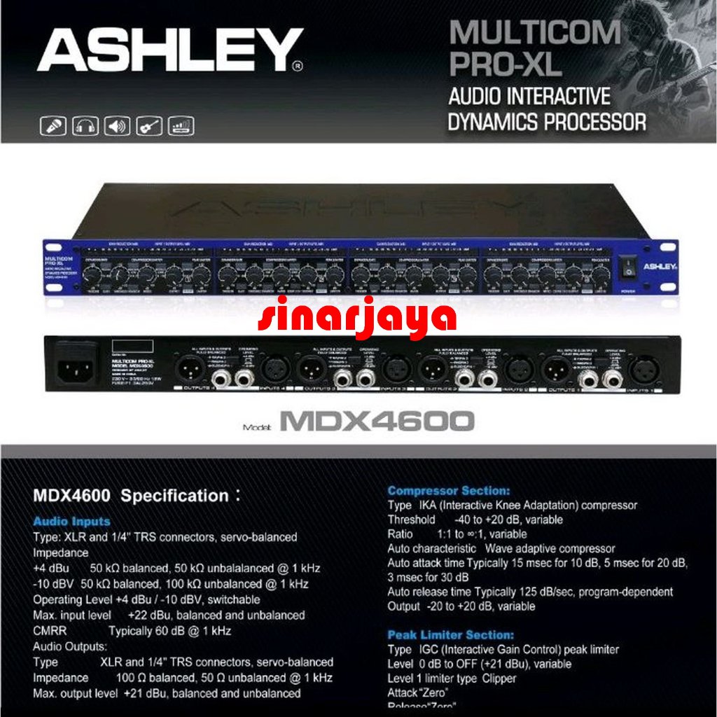 ASHLEY COMPRESOR LIMITER MDX4600 MDX 4600 ORIGINAL