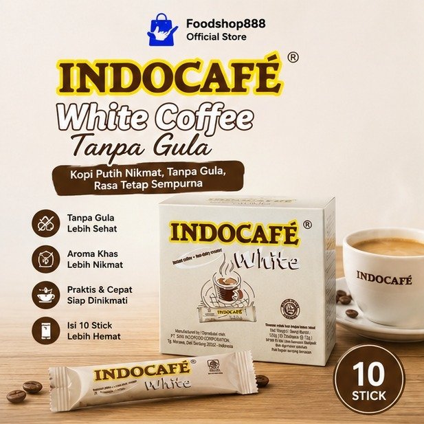Indocafe White Coffee / Indocafe White Coffe 10 Stick No Sugar